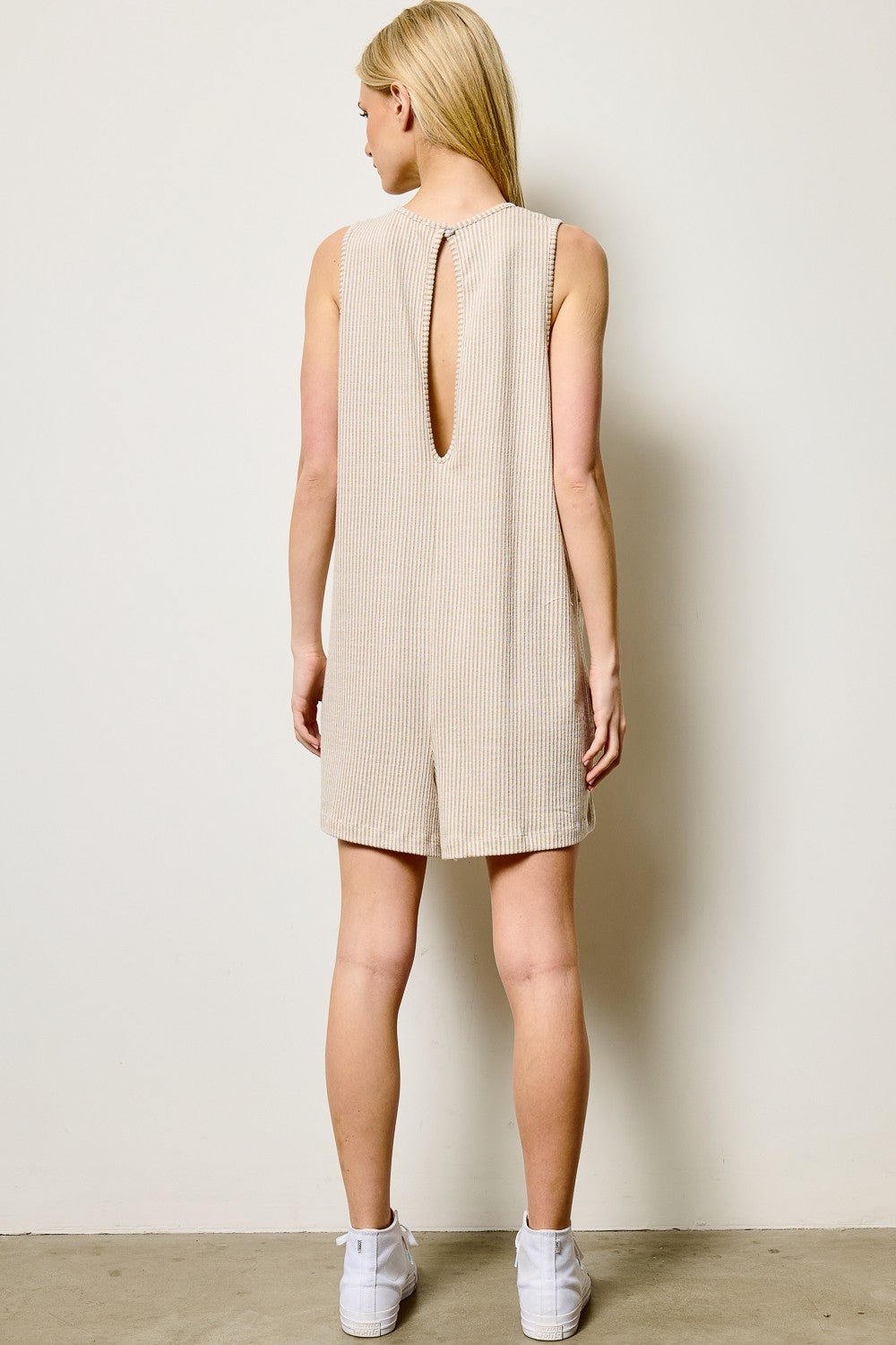 Seersucker Striped Romper
