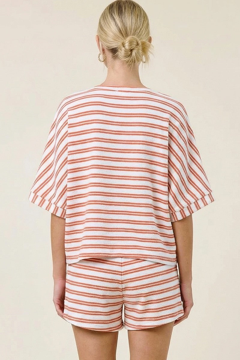 Striped Terry Cloth Set