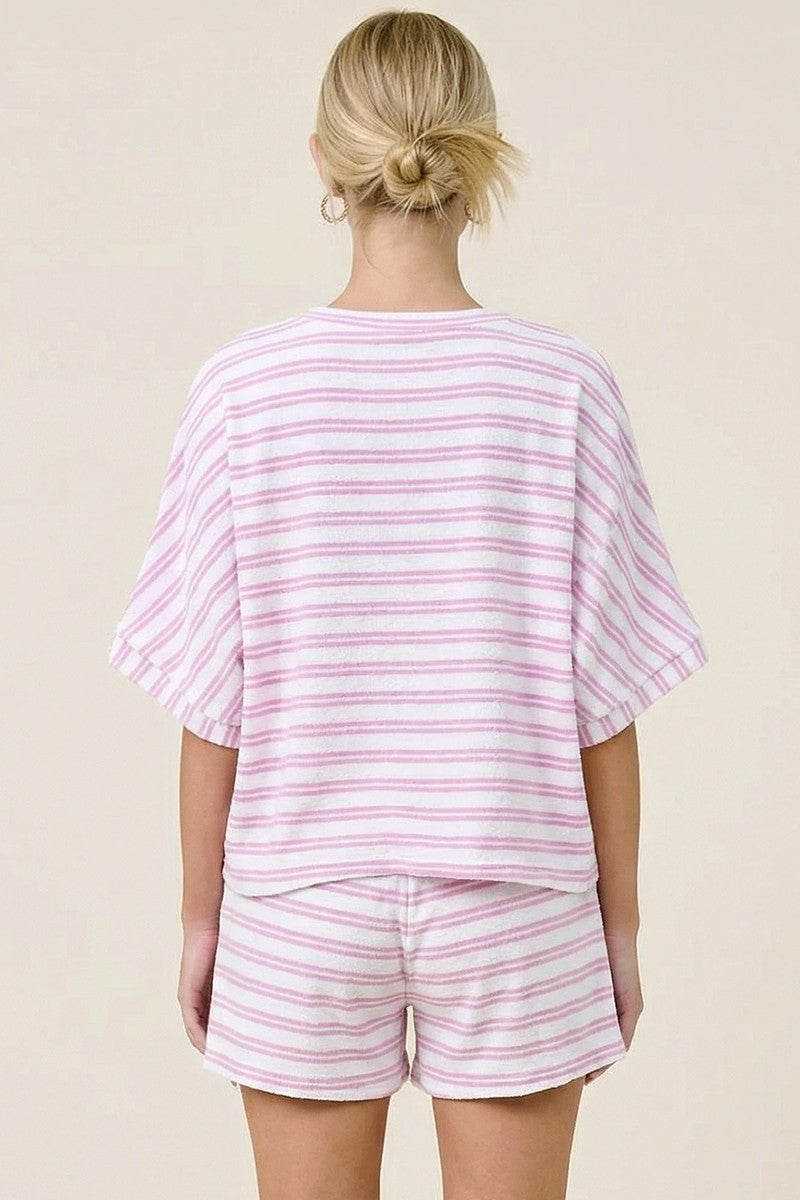 Striped Terry Cloth Set