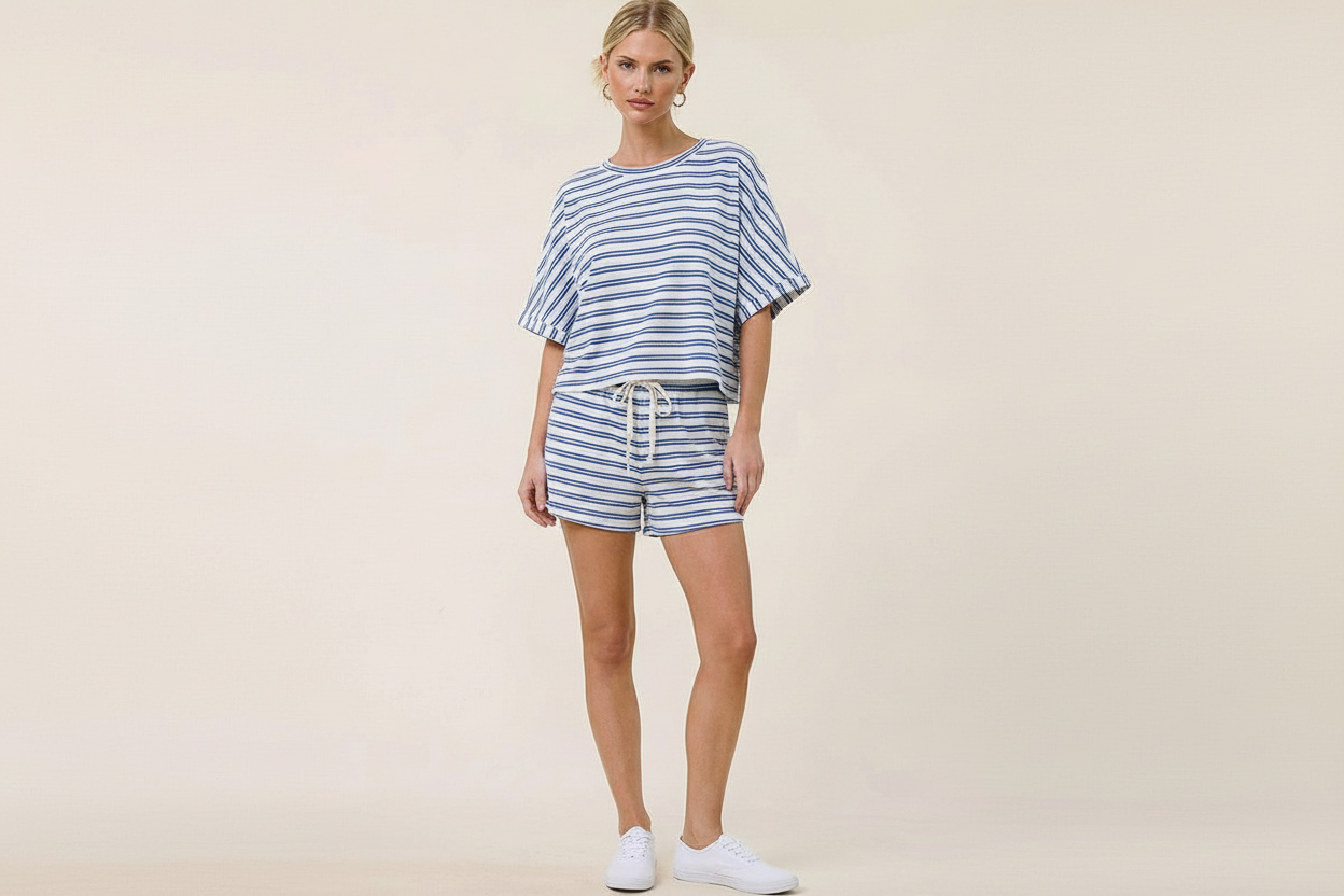 Striped Terry Cloth Set