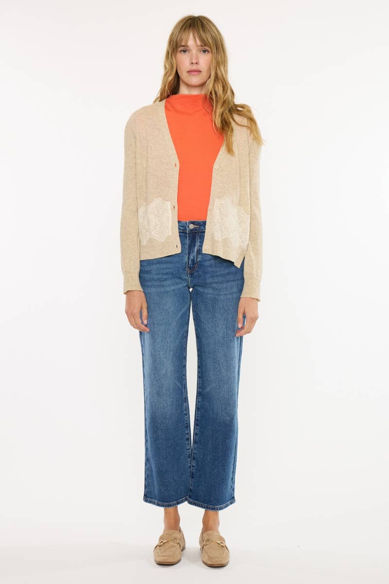 Kan Can Dark Wash Low Slung Baggy Straight Jean - Comfort Stretch