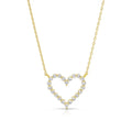 Delicate Heart Pendant with Cz Necklace