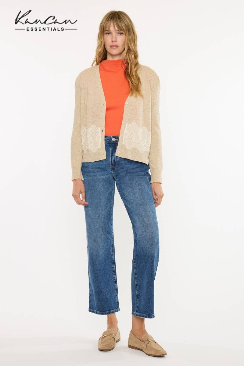 Kan Can Dark Wash Low Slung Baggy Straight Jean - Comfort Stretch