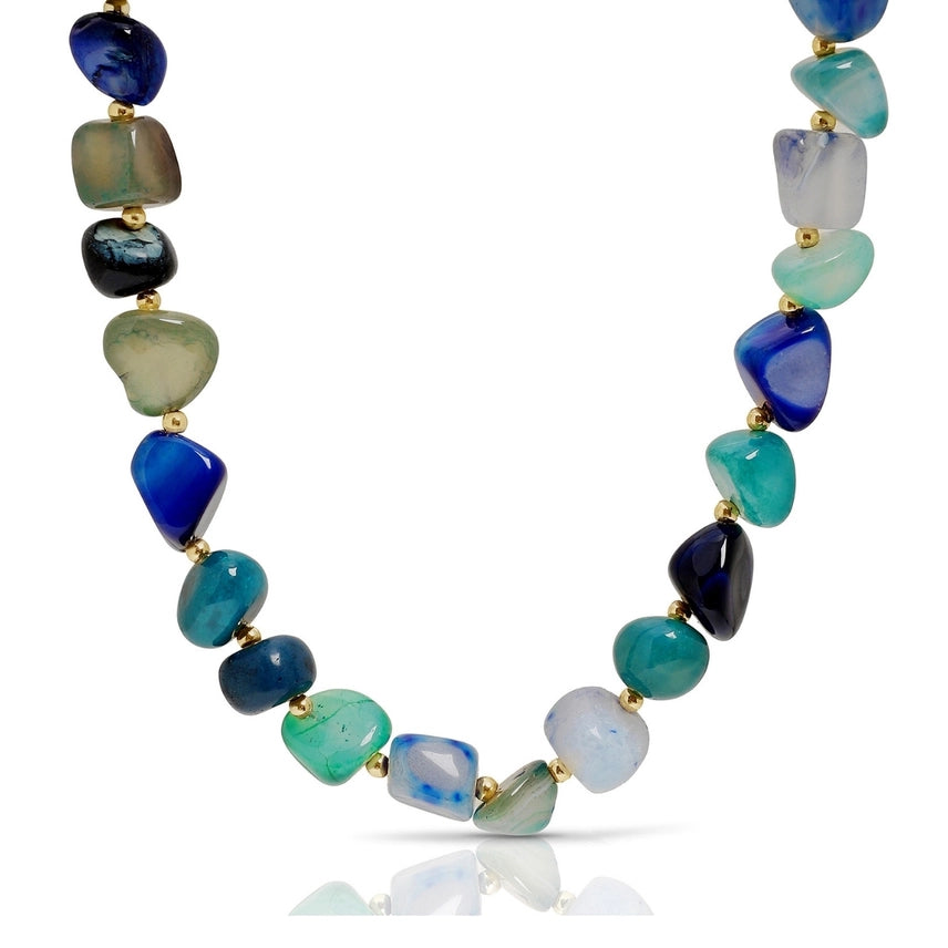 Bold Tumbled Stones Statement Necklace