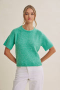 SWEET AFTERNOON ULTRA-SOFT FUZZY RECYCLED SWEATER TOP