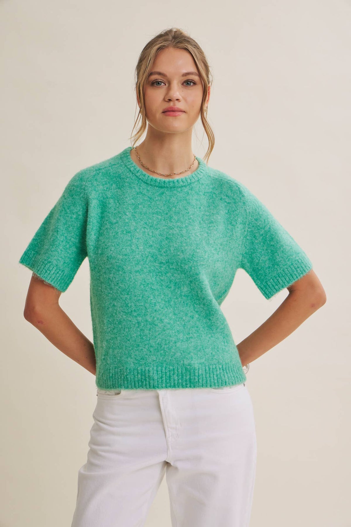 SWEET AFTERNOON ULTRA-SOFT FUZZY RECYCLED SWEATER TOP