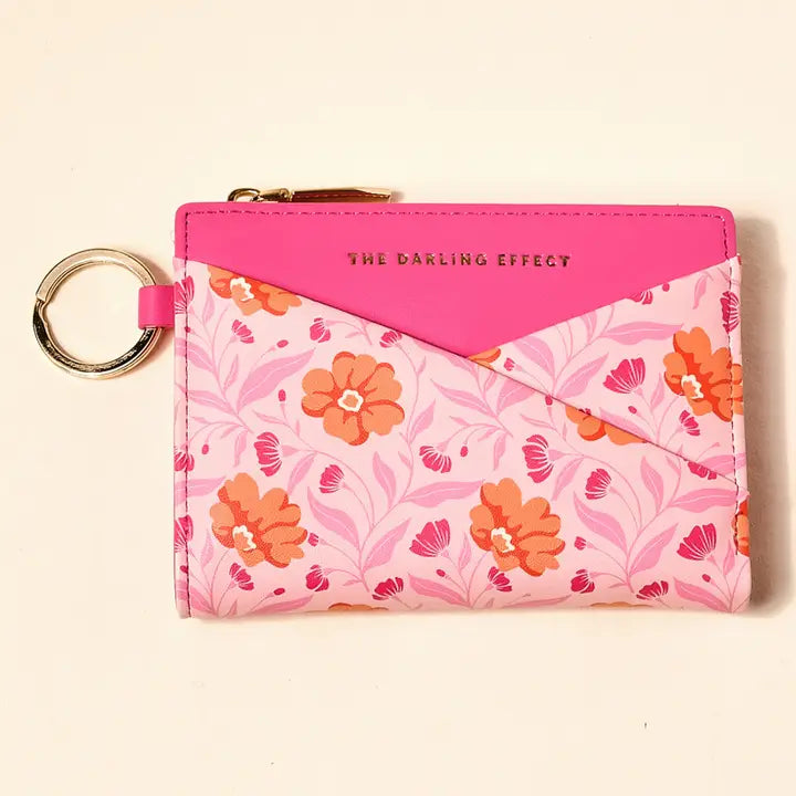 Luxe Pocket Wallet–Poppin' Petals Hot Pink