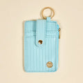 Ripple Ridge Keychain Wallet–Blue