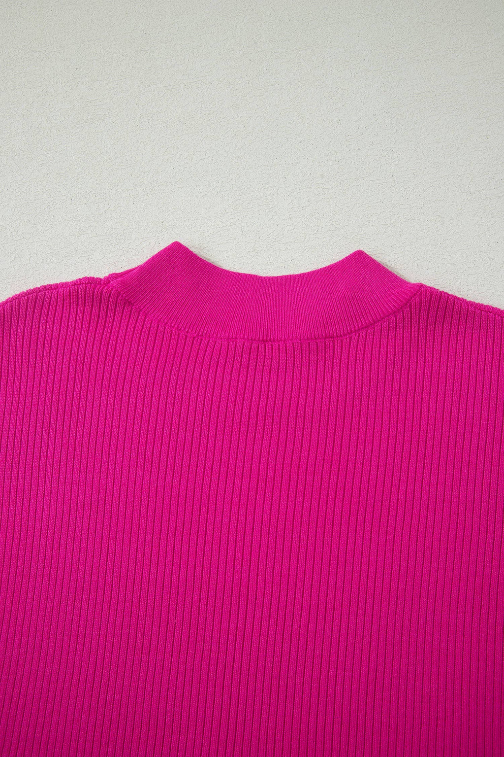 Solid Color Lightweight Ribbed Knit Mock Neck Sweater (S-XL)