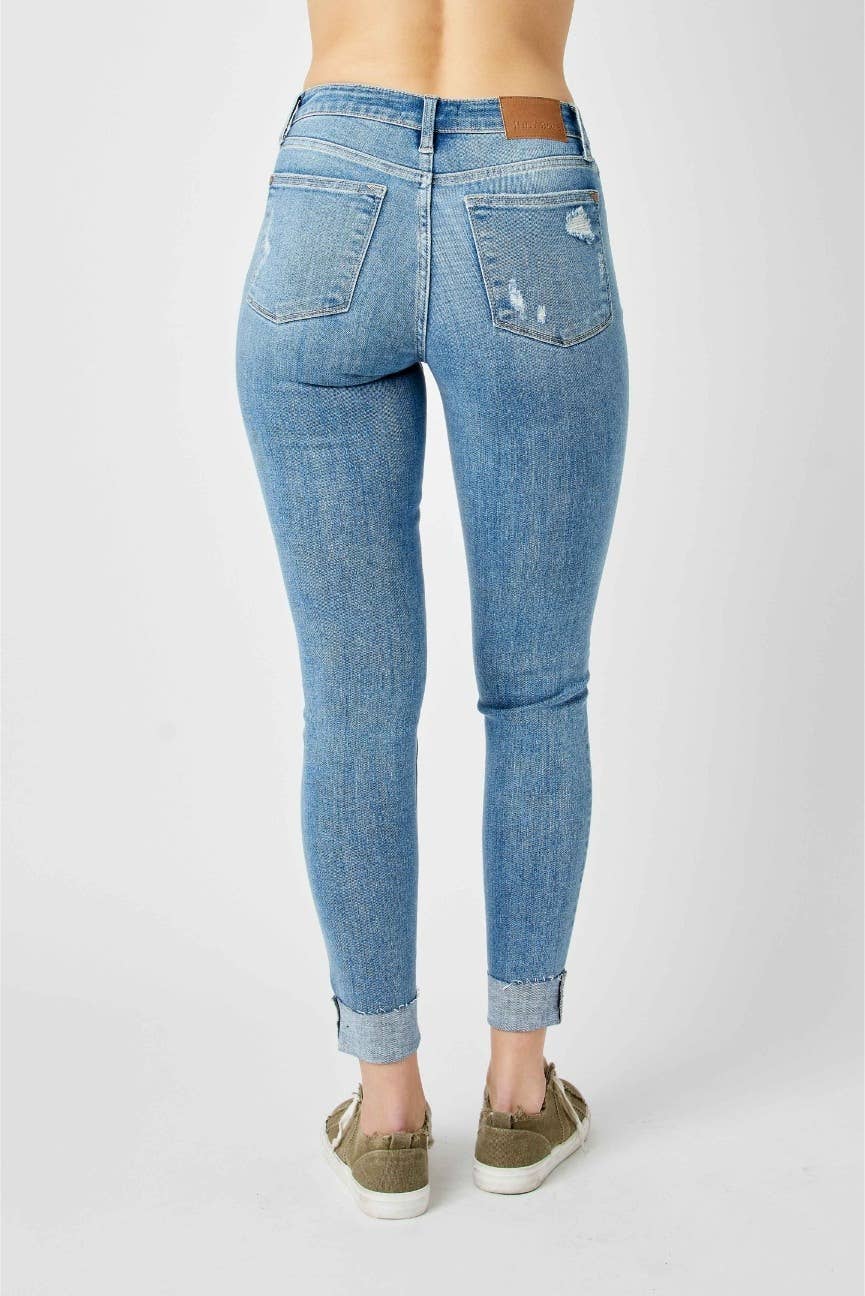 Destroy & Cuff Skinny Jean