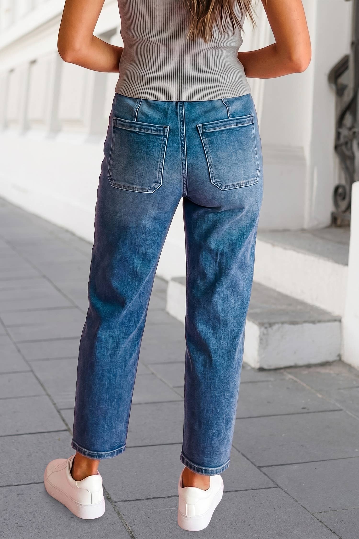 Drawstring Barrel Jeans