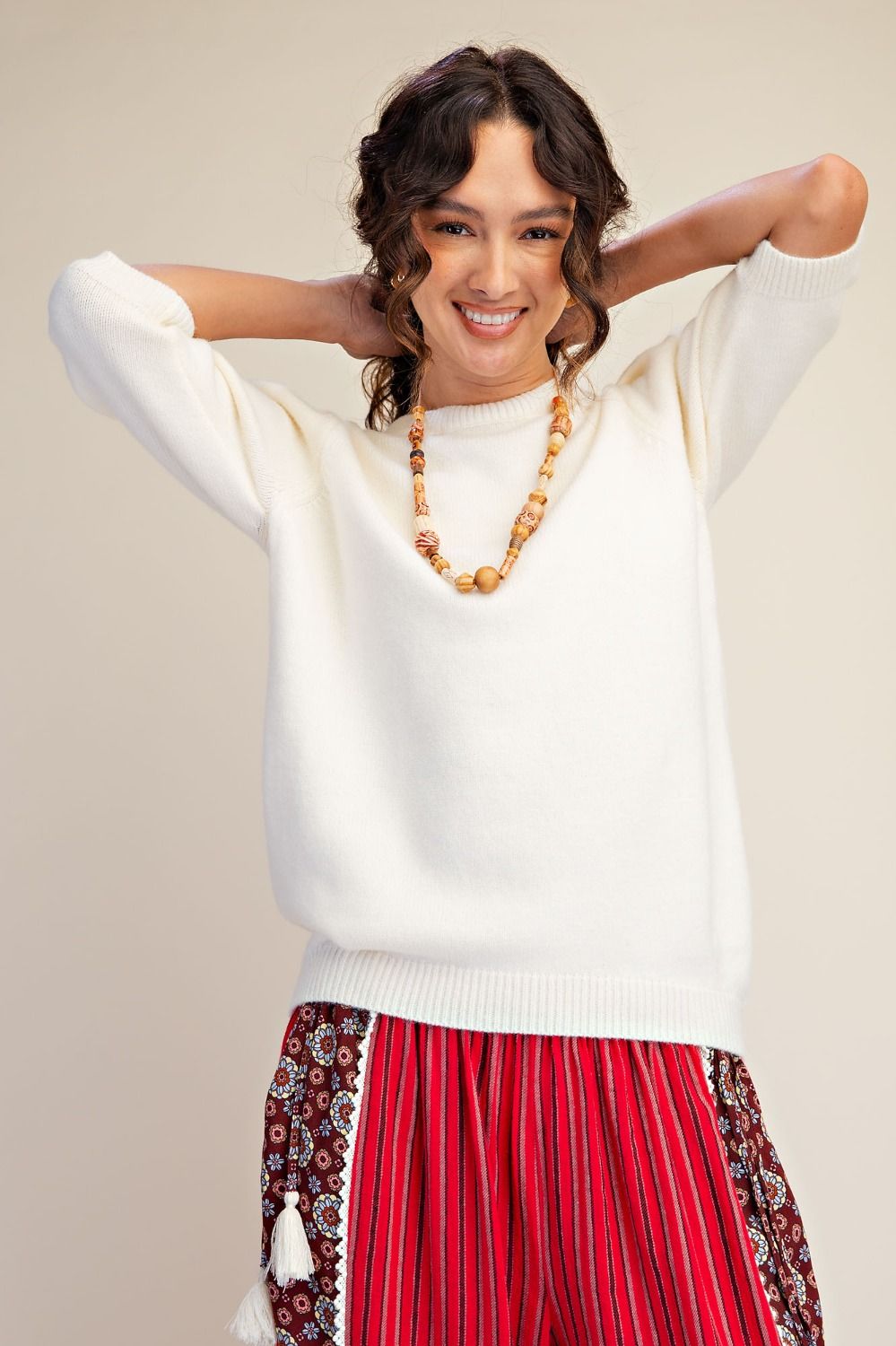 Solid Soft Knitted Sweater Top