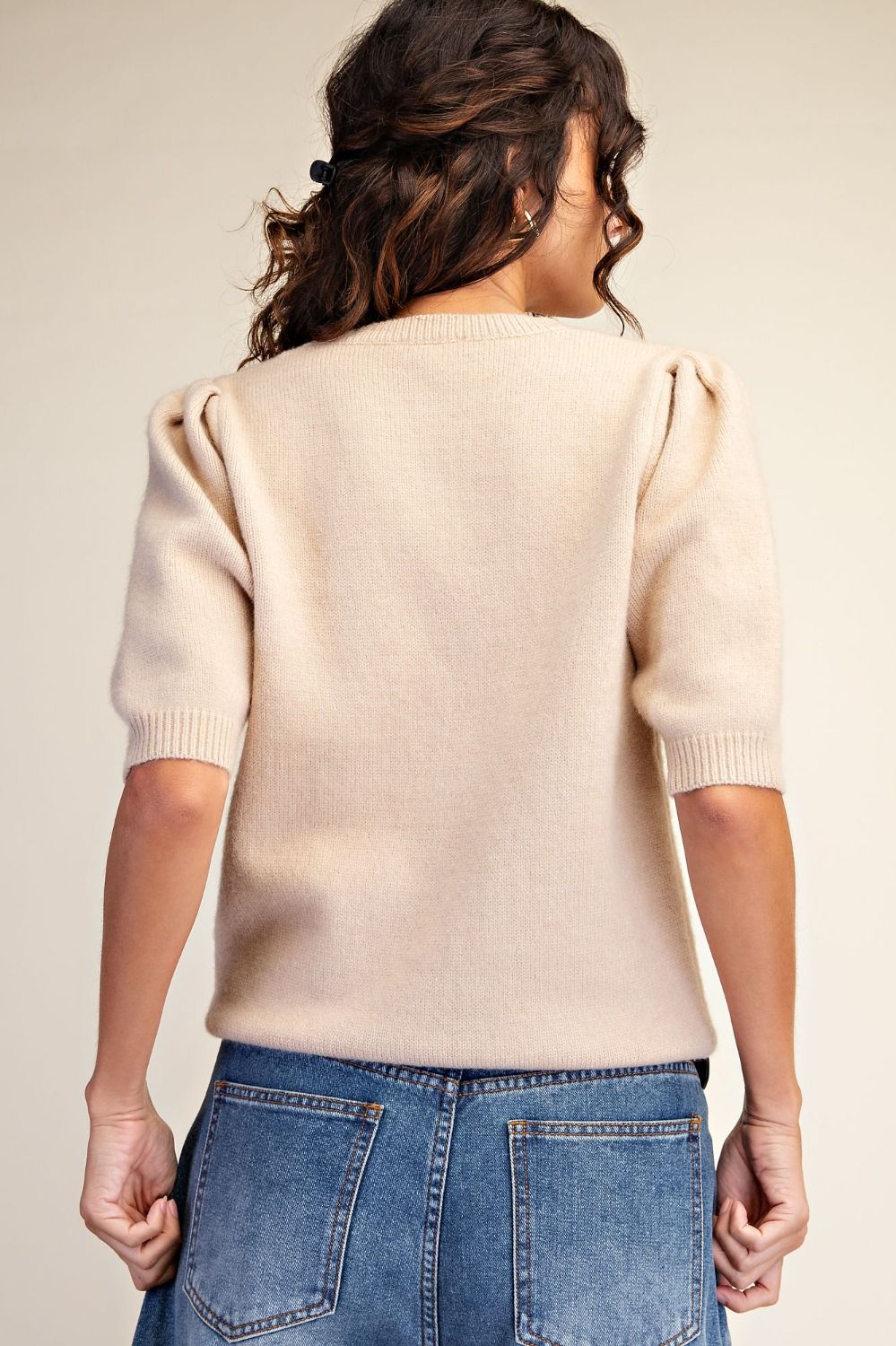 Solid Soft Knitted Sweater Top