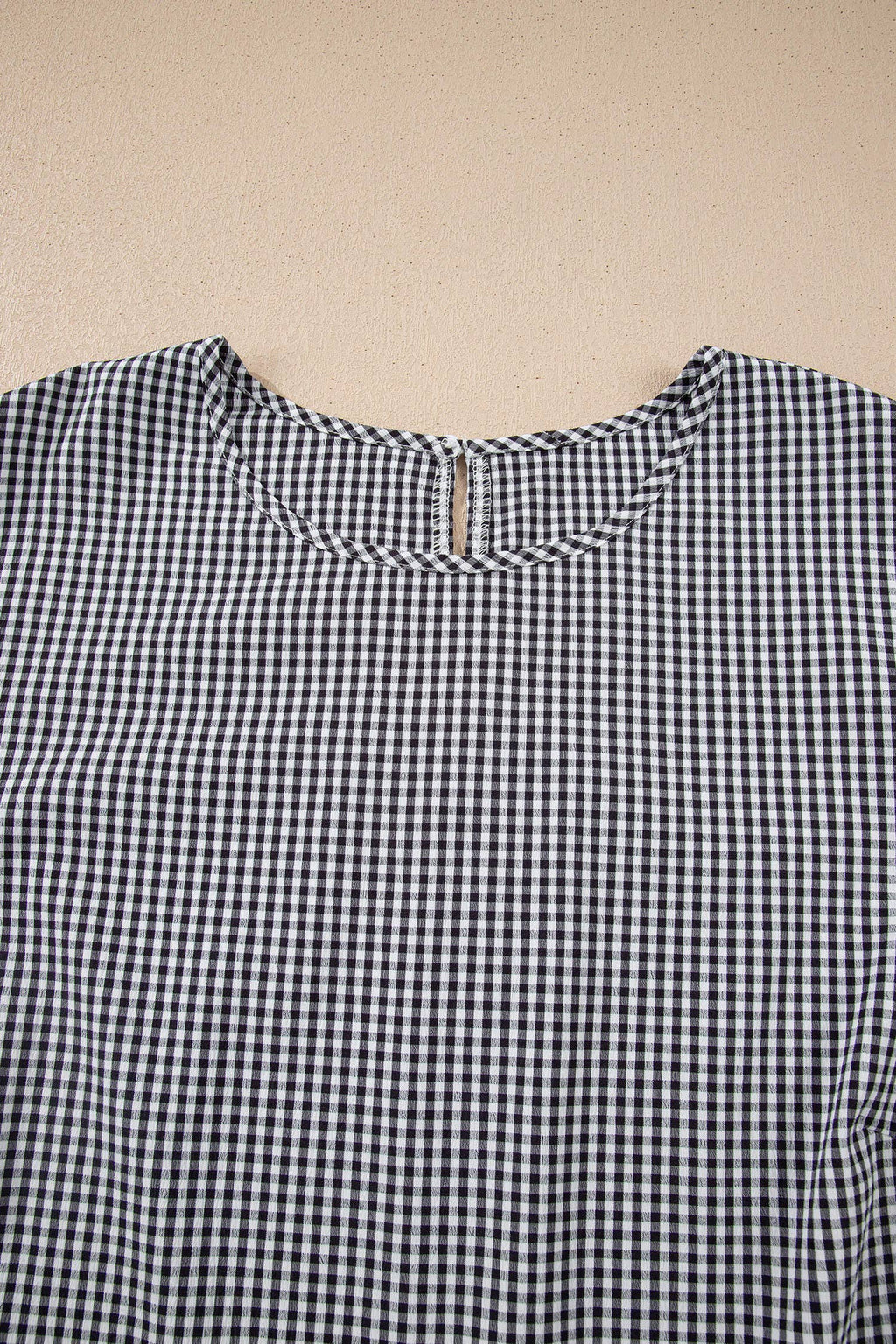Plus Size Plaid Bow Bell Sleeve Round Neck Jumper (S-4X)