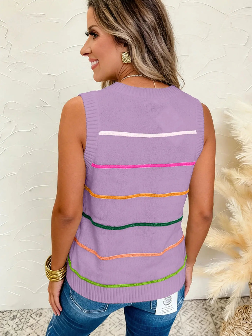 Striped Knit Tank Top